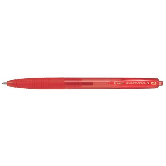 Boligrafo Pilot Super Grip G Rojo Retractil Sujecion De Caucho Tinta Base De Aceite