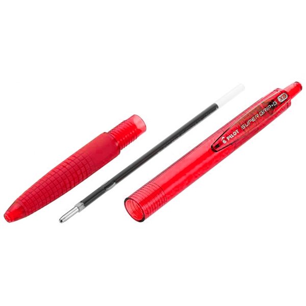Boligrafo Pilot Super Grip G Rojo Retractil Sujecion De Caucho Tinta Base De Aceite