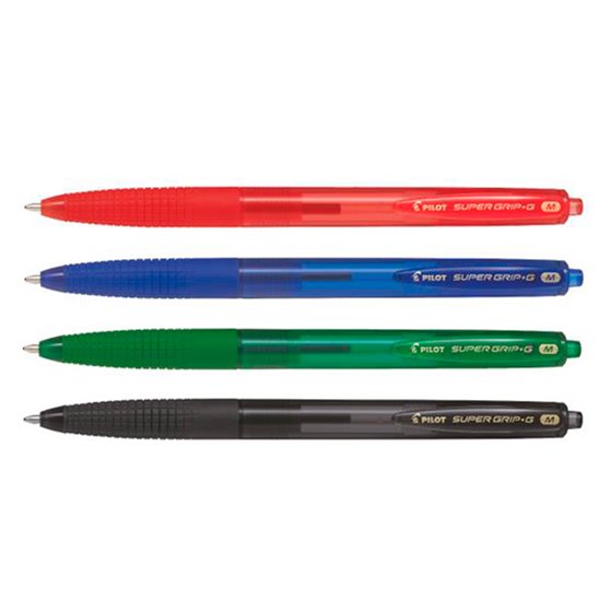 Boligrafo Pilot Super Grip G Rojo Retractil Sujecion De Caucho Tinta Base De Aceite