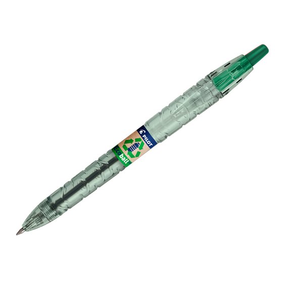 Boligrafo Pilot Ecoball Plastico Reciclado Tinta Aceite Punta De Bola 1 Mm Color Verde