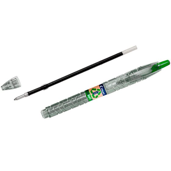 Boligrafo Pilot Ecoball Plastico Reciclado Tinta Aceite Punta De Bola 1 Mm Color Verde