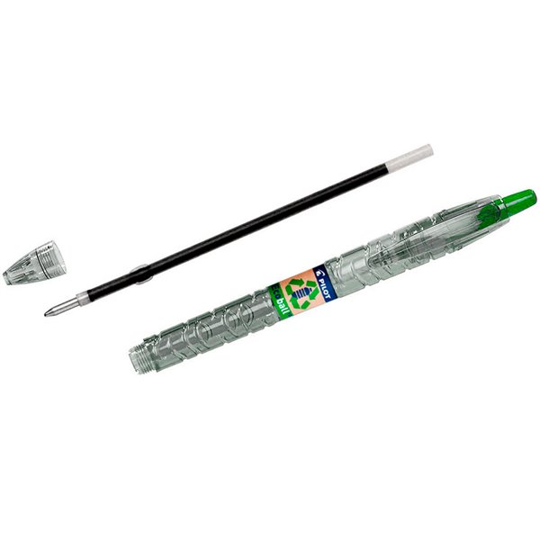Boligrafo Pilot Ecoball Plastico Reciclado Tinta Aceite Punta De Bola 1 Mm Color Verde