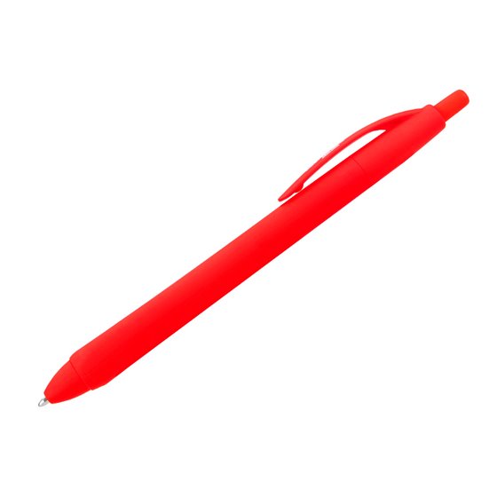 Boligrafo Liderpapel Gummy Touch Retractil 1,0 Mm Tinta Roja