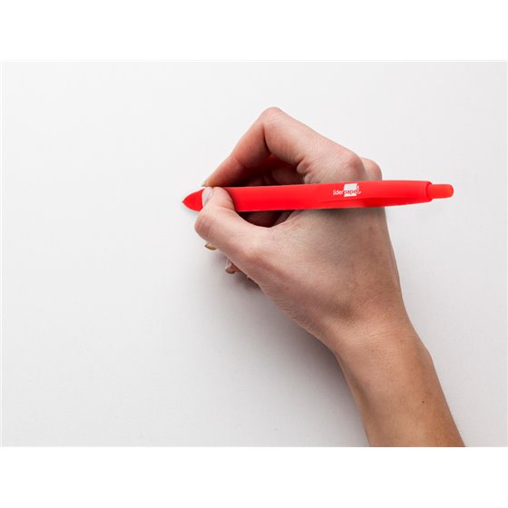 Boligrafo Liderpapel Gummy Touch Retractil 1,0 Mm Tinta Roja
