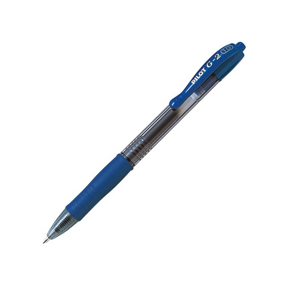 Boligrafo Pilot G-2 Azul Tinta Gel Retractil Sujecion De Caucho En Blister