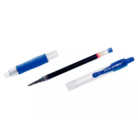 Boligrafo Pilot G-2 Azul Tinta Gel Retractil Sujecion De Caucho En Blister