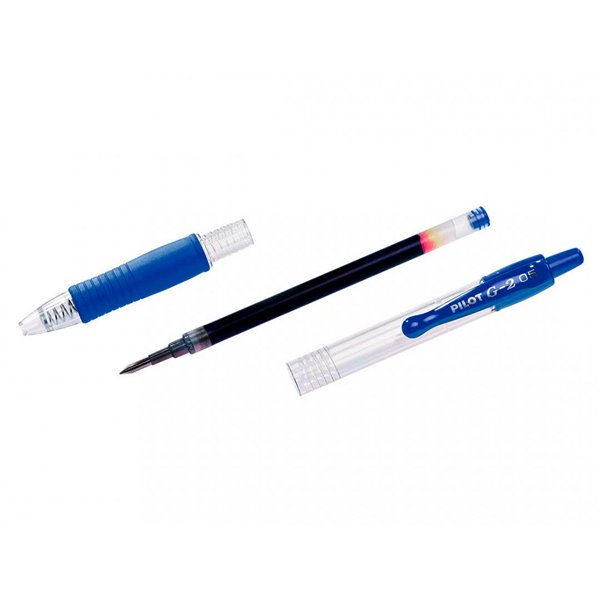 Boligrafo Pilot G-2 Azul Tinta Gel Retractil Sujecion De Caucho En Blister