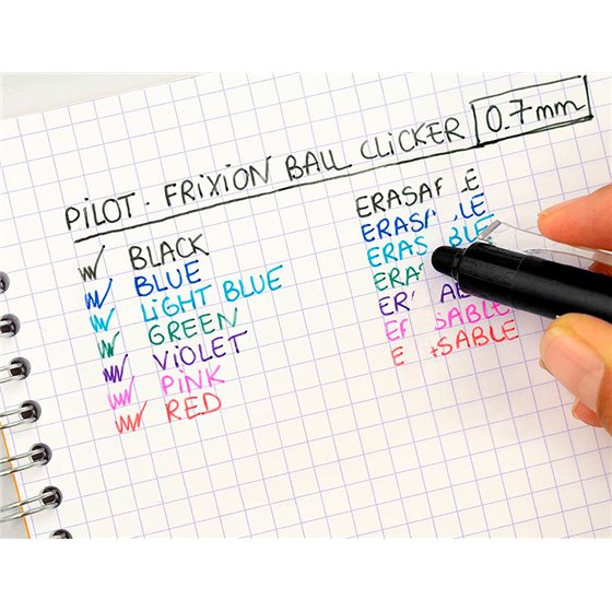 Boligrafo Pilot Frixion Clicker Borrable 0,7 Mm Punta Media Negro En Blister
