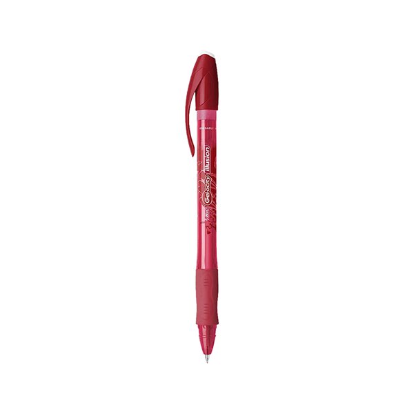 Boligrafo Bic Gelocity Illusion Borrable Rojo Punta De 0,7 Mm