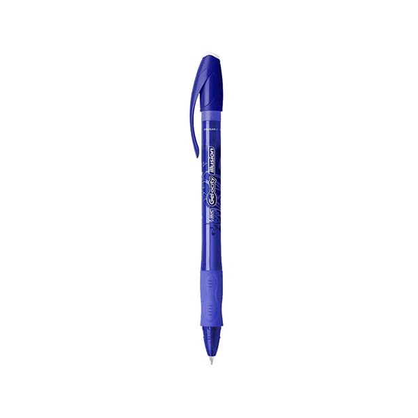 Boligrafo Bic Gelocity Illusion Borrable Azul Punta De 0,7 Mm
