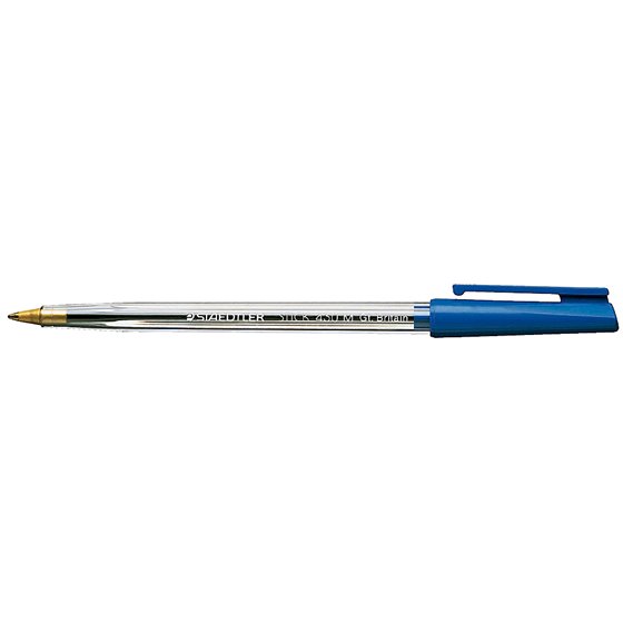 Boligrafo Staedtler Stick Azul Con Capuchon