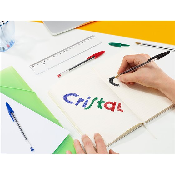 Boligrafo Bic Cristal Mega Tubo 16+4 Unidades Colores Surtidos 8 Azules / 5 Negros / 4 Rojos/ 3 Verdes