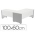 Ala Para Mesa Rocada Serie Work 100X60 Cm Acabado Ab04 Aluminio/Blanco