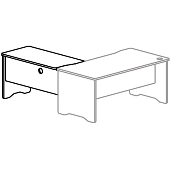 Ala Para Mesa Rocada Serie Work 100X60 Derecha O Izquierda Acabado Aa01 Haya/Haya