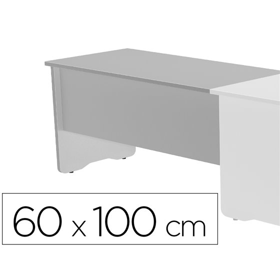 Ala Para Mesa Rocada Serie Work 60X100 Cm Derecha O Izquierda Acabado Ab02 Aluminio/Gris