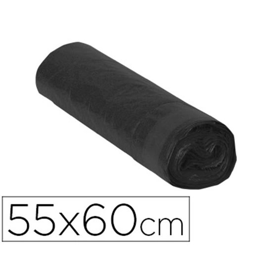 Bolsa Basura Domestica Negra Con Autocierre 55 X 60 Cm Rollo De 15 Unidades