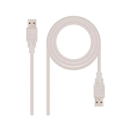 Cable Usb Nanocable 2.0 Tipo A/M-A/M Color Gris Longitud 1 M