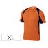 Camiseta Deltaplus Poliester Manga Corta Cuello Redondo Tratamiento Secado Rapido Color Naranja-Marino Talla Xl