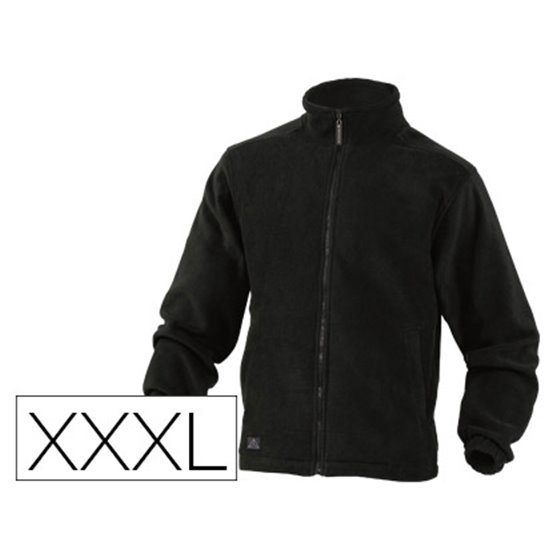 Chaqueta Deltaplus Polar Con Cremallera 2 Bolsillos Color Negro Talla 3Xl