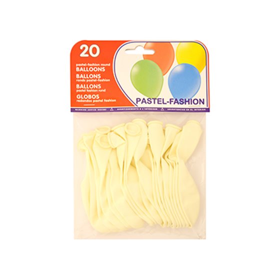Globo 100% Latex Biodegradable Blanco Bolsa De 20 Unidades