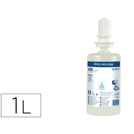 Jabon En Espuma Tork S4 Rehidratante Aroma Delicado Bote De 1000 Ml