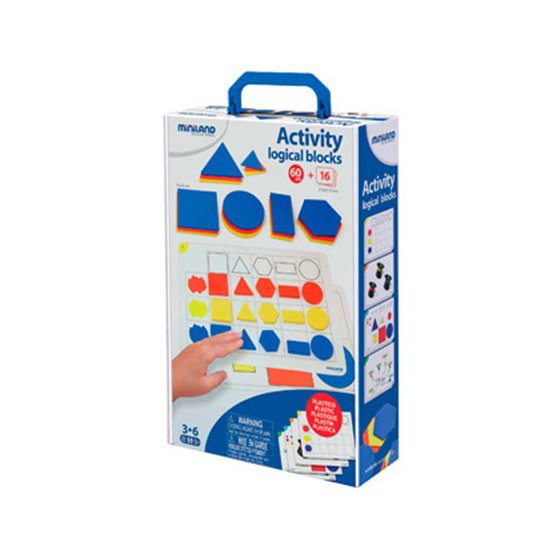 Juego Miniland Activity Logical Blocks 60 Bloques + 16 Actividades