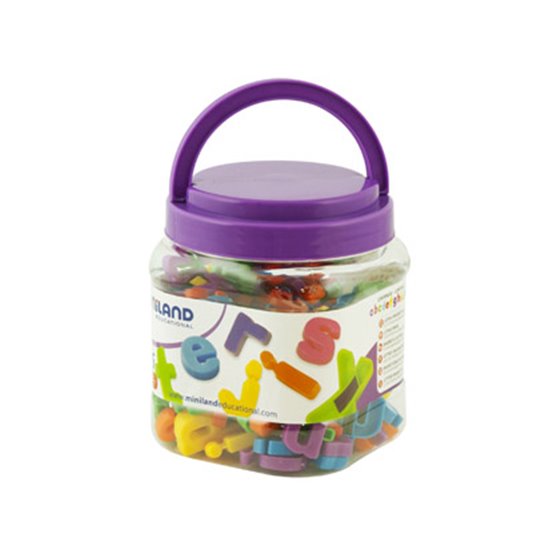 Juego Miniland Letras Minusculas Magneticas Bote De 154 Piezas