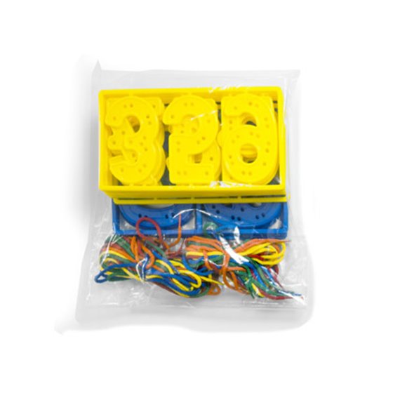 Juego Miniland Numeros Para Coser 7 Cm 40 Piezas + 20 Cordones