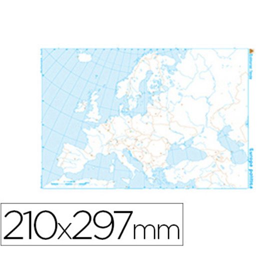 Mapa Mudo B/N Din A4 Europa Politico