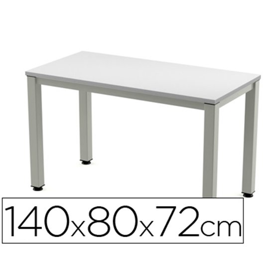 Mesa De Oficina Rocada Executive 2001Ad02 Aluminio /Gris 140X80Cm