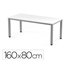 Mesa De Oficina Rocada Executive 2002Ad04 Aluminio/Blanco 160X80 Cm