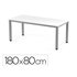Mesa De Oficina Rocada Executive 2003Ad04 Aluminio/Blanco 180X80 Cm
