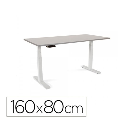 Mesa De Oficina Rocada Work 2002Ab02 Aluminio/Gris 160X80 Cm