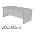 Mesa De Oficina Rocada Work 2004Ab02 Aluminio/Gris 200X80 Cm