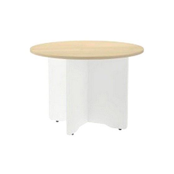 Mesa De Reunion Rocada Meeting 3005Aw04 Estructura Madera Blanco Aluminio En Aspas Tablero Blanco 100 Cm