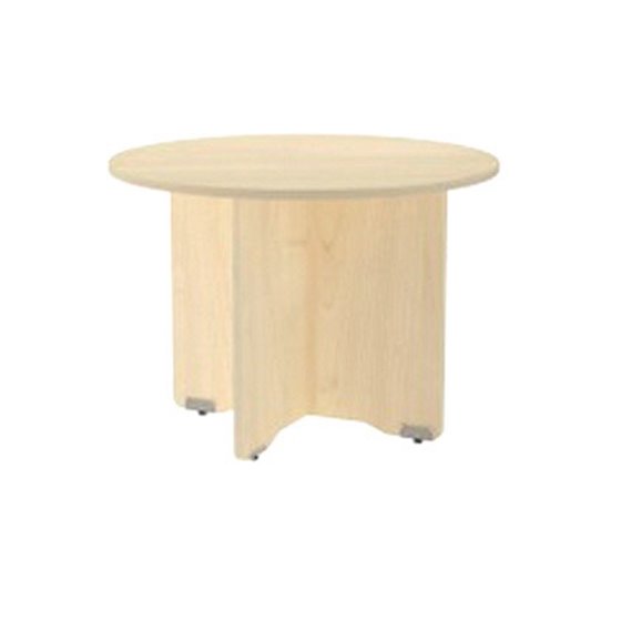 Mesa De Reunion Rocada Meeting 3006Aa01 Estructura Madera Haya En Aspas Tablero Haya 120 Cm Diametro