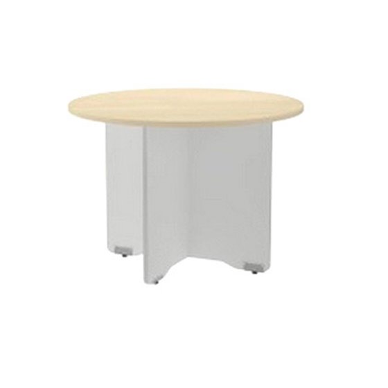 Mesa De Reunion Rocada Meeting 3006Ab02 Estructura Madera Gris Aluminio En Aspas Tablero Madera Gris 120 Cm