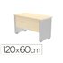 Mesa Oficina Rocada Serie Work 120X60 Cm Acabado Ab04 Aluminio/Blanco