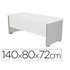 Mesa Oficina Rocada Serie Work 140X80 Cm Acabado Ab04 Aluminio/Blanco