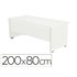 Mesa Oficina Rocada Serie Work 200X80 Cm Acabado Aw04 Blanco/Blanco