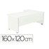 Mesa Rocada Serie Work 160X120 Cm Izquierda Acabado Aw04 Blanco/Blanco