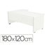 Mesa Rocada Serie Work 180X120 Cm Derecha Acabado Aw04 Blanco/Blanco