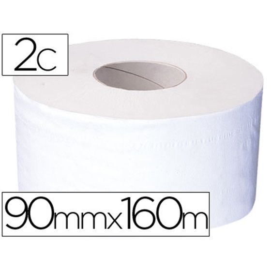 Papel Higienico Mini Jumbo 2 Capas 160 Mt Para Dispensador T2
