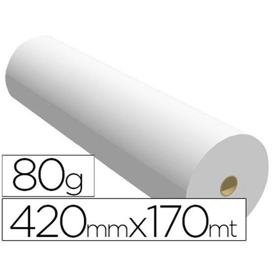 Papel Reprografia Ppc Para Planos 420Mmx170Mt 80Gr