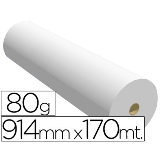 Papel Reprografia Ppc Para Plotter 914X170Mt 8Ogr