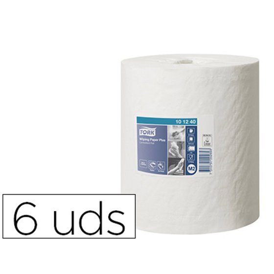 Papel Secamanos Tork Extra Ancho 215 Mm Largo 160 Mt 2 Capas Para Dispensador M2 Paquete De 6 Unidades