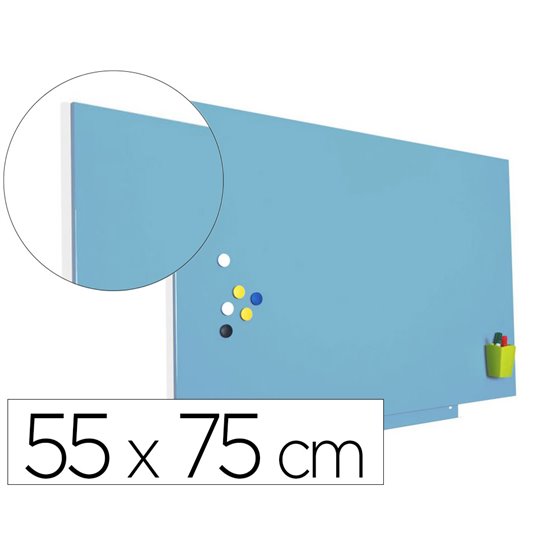 Pizarra Rocada Lacada Magnetica 55X75 Cm Color Azul