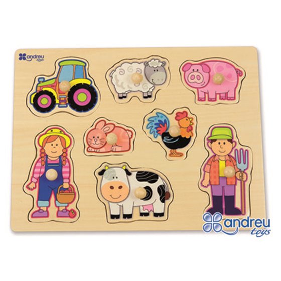 Puzle Andreutoys Madera Granja 8 Piezas