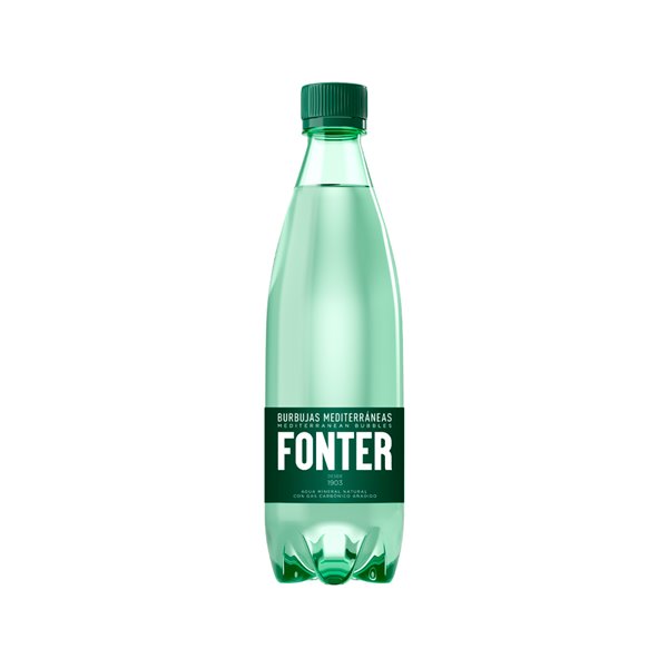 Agua Mineral Natural Con Gas Fonter Botella De 500Ml