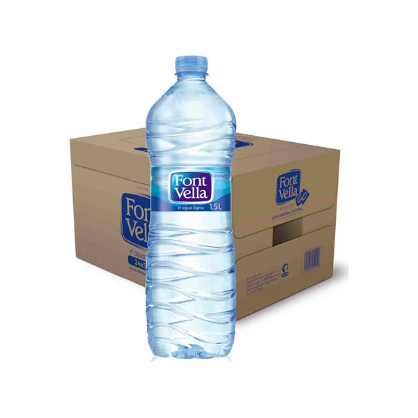 Agua Mineral Natural Font Vella Botella Sant Hilari 1,5 L